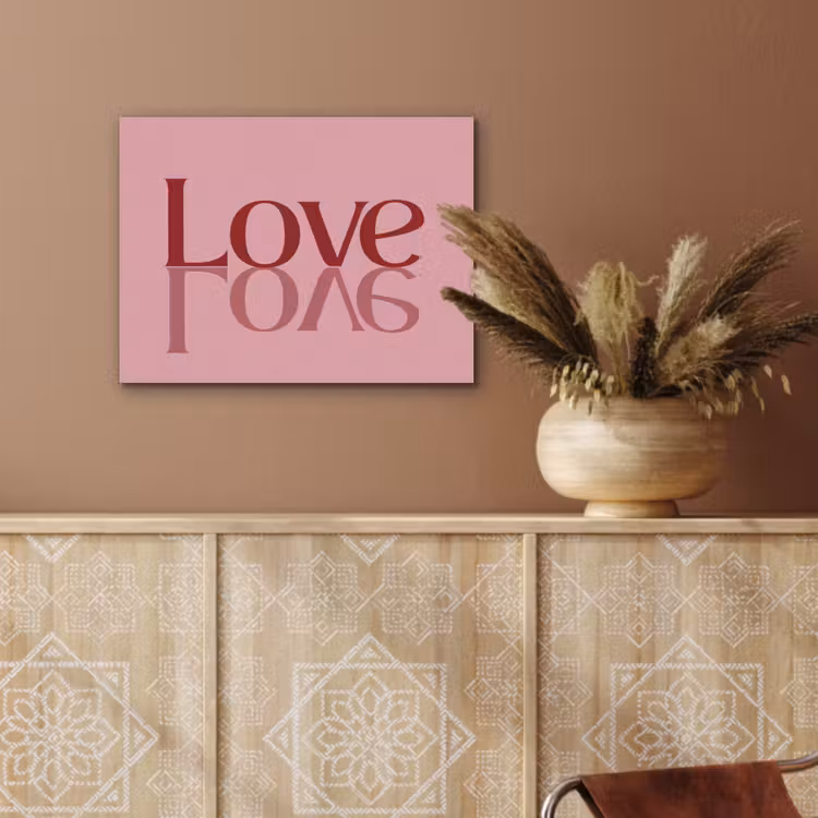 Love - Roze - Spiegeling PET vilt klein -sfeer4