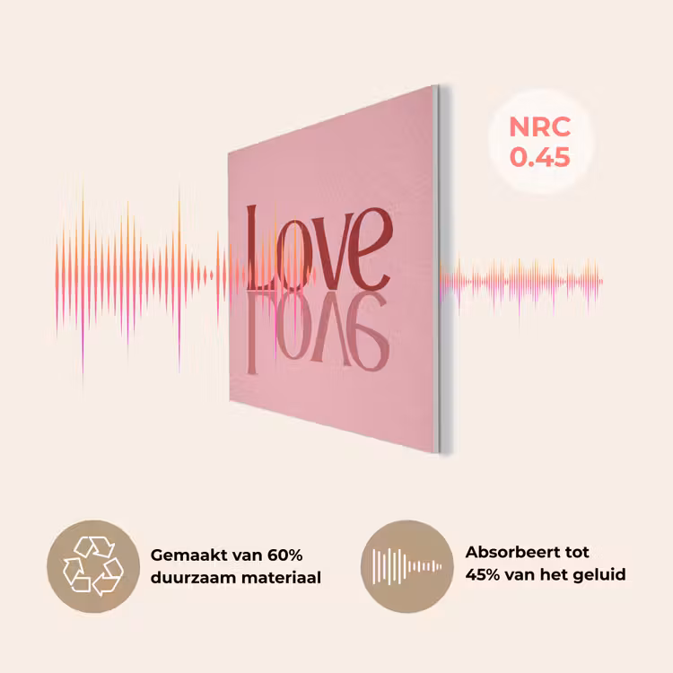Love - Roze - Spiegeling PET vilt klein -USP_NL