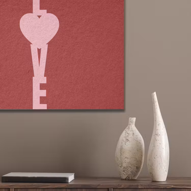 Love - Rood - Blokletters PET vilt klein -sfeer6_closeup