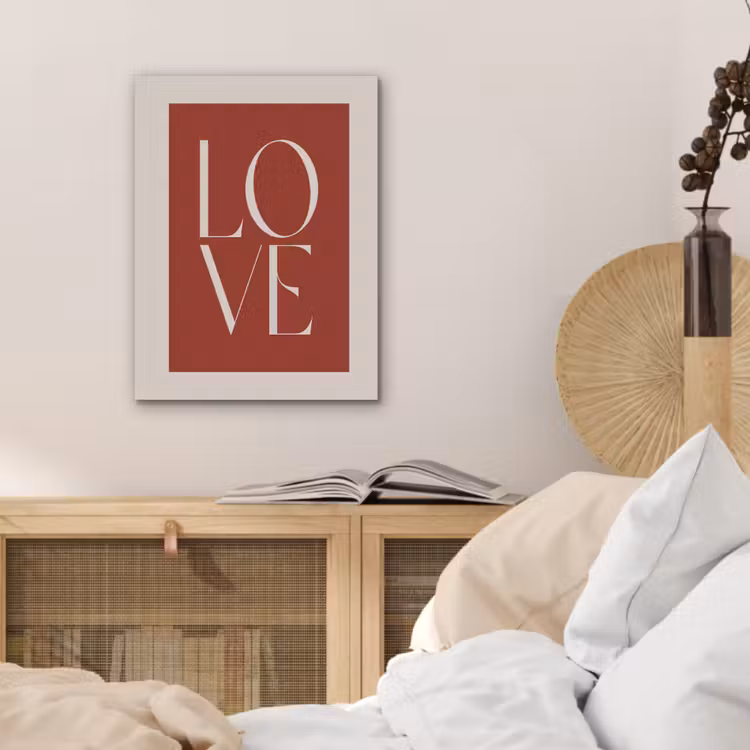 Love - Rood - Minimalistisch PET vilt klein -sfeer3