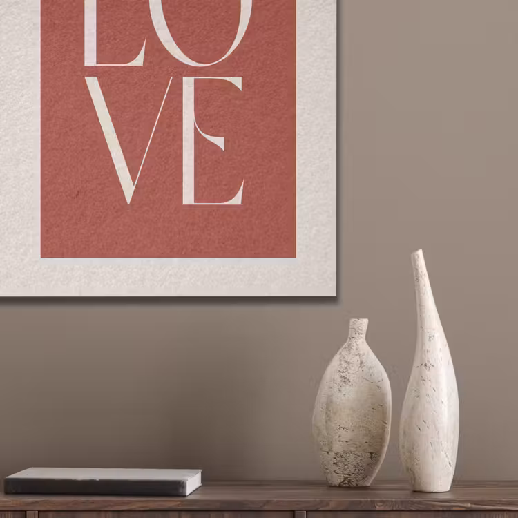 Love - Rood - Minimalistisch PET vilt klein -sfeer6_closeup