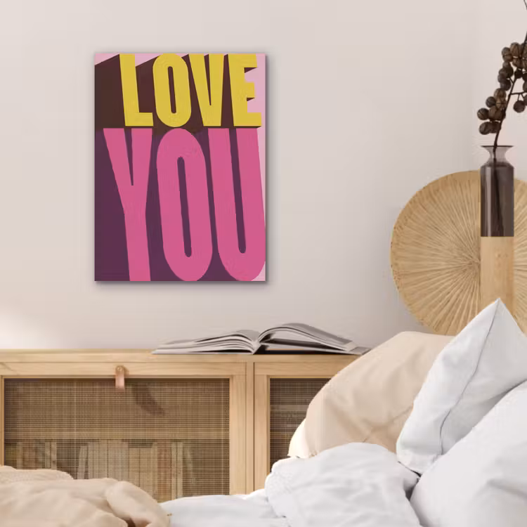 Love - Tekst - Roze - Valentijn PET vilt klein -sfeer3