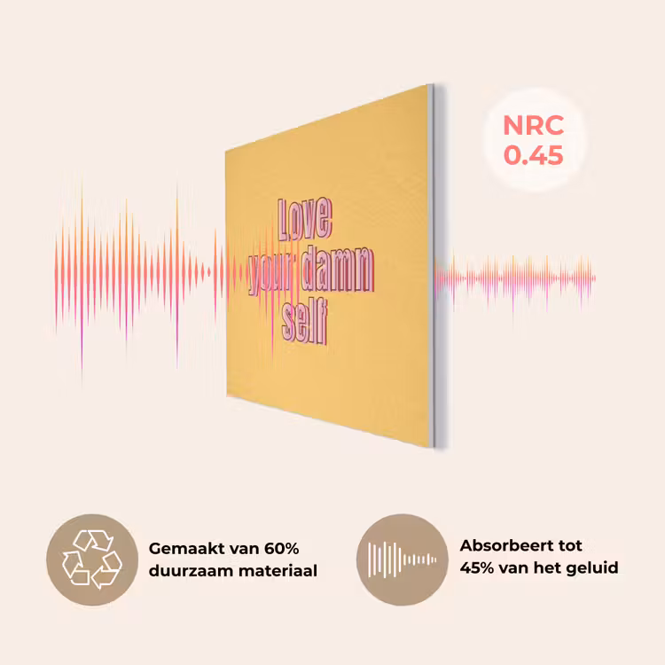 Love yourself - Roze - Geel PET vilt klein -USP_NL
