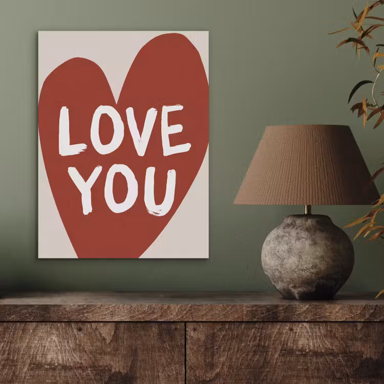 Loveyou - Hart - Rood PET vilt klein -sfeer2