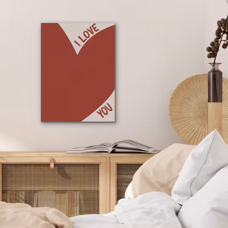 Loveyou - Rood - Hart PET vilt klein -sfeer3