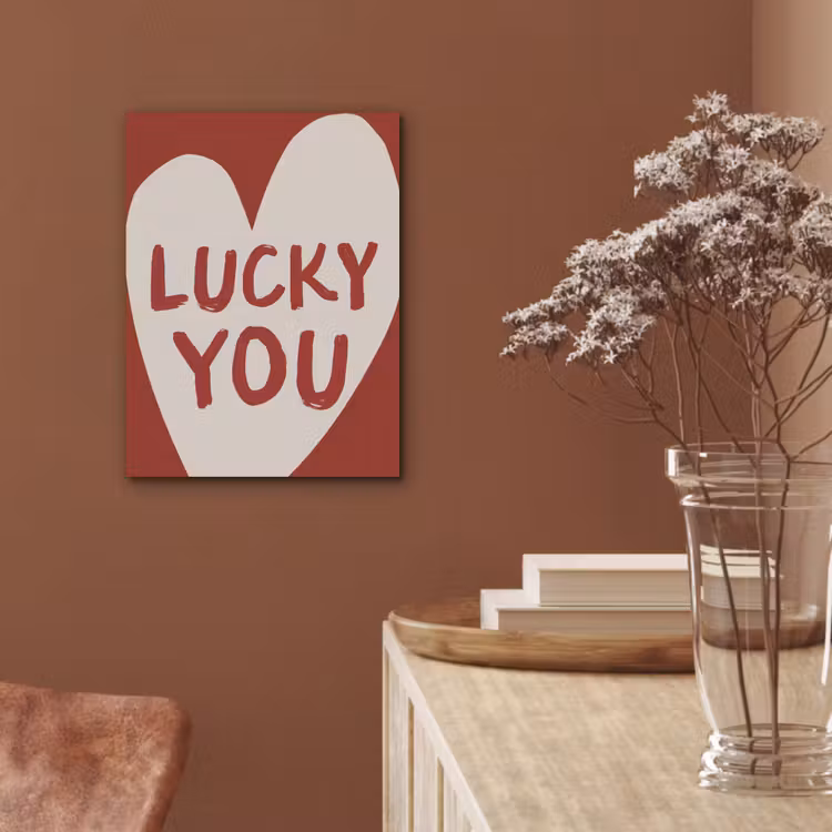 Lucky - Hart - Rood PET vilt klein -sfeer4