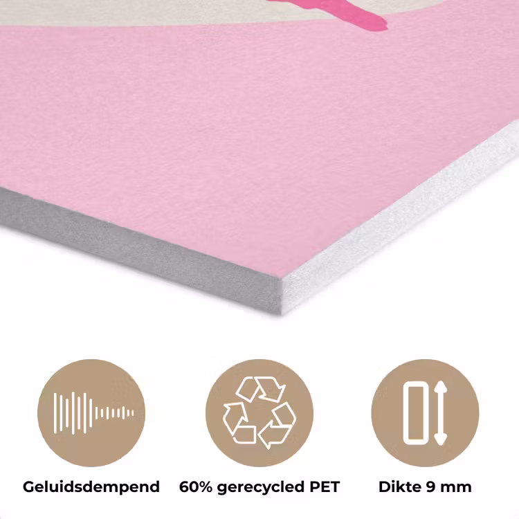 Lucky - Love - Valentijn - Roze PET vilt klein -closeup_NL