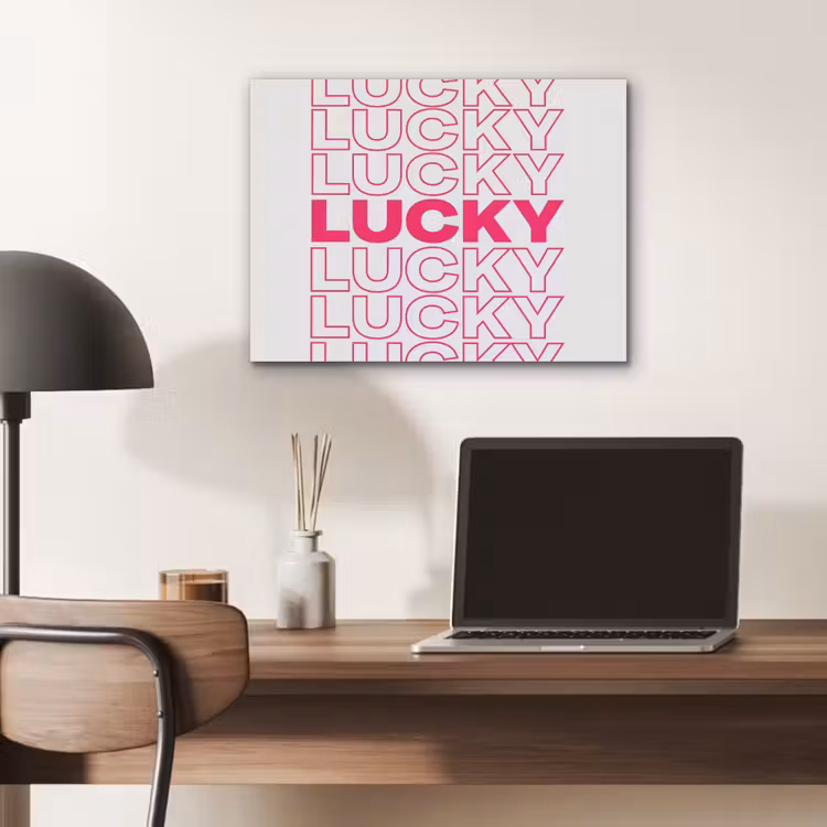 Lucky - Roze - Patroon PET vilt klein -sfeer5