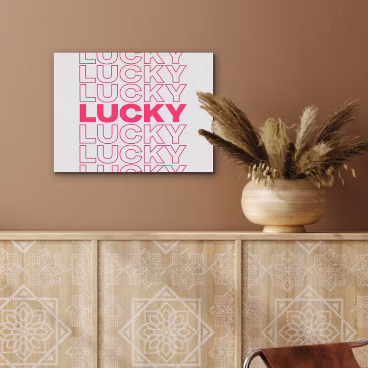 Lucky - Roze - Patroon PET vilt klein -sfeer4