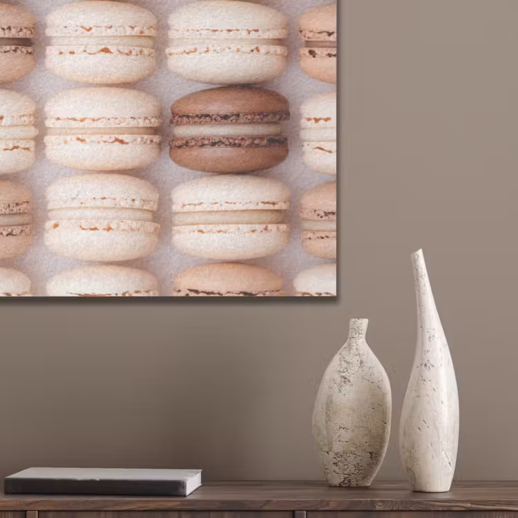 Macarons - Beige - Bruin PET vilt klein -sfeer6_closeup