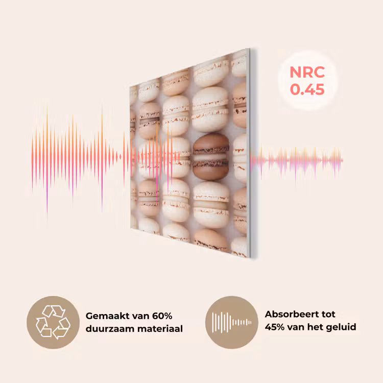 Macarons - Beige - Bruin PET vilt klein -USP_NL