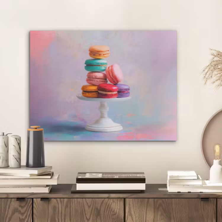 Macarons - Schaal - Pastel - Kleurrijk PET vilt klein -sfeer1