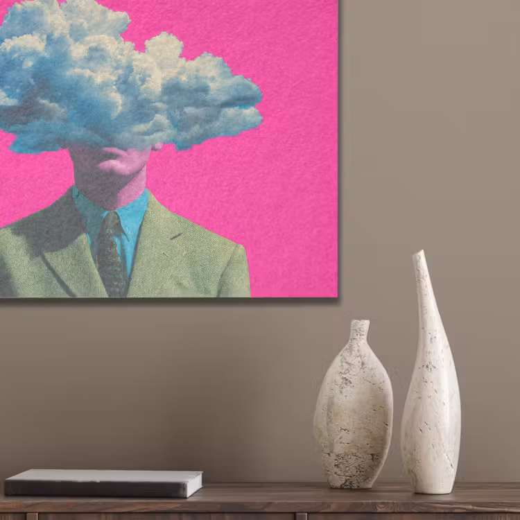 Man - Pak - Wolk - Roze PET vilt klein -sfeer6_closeup