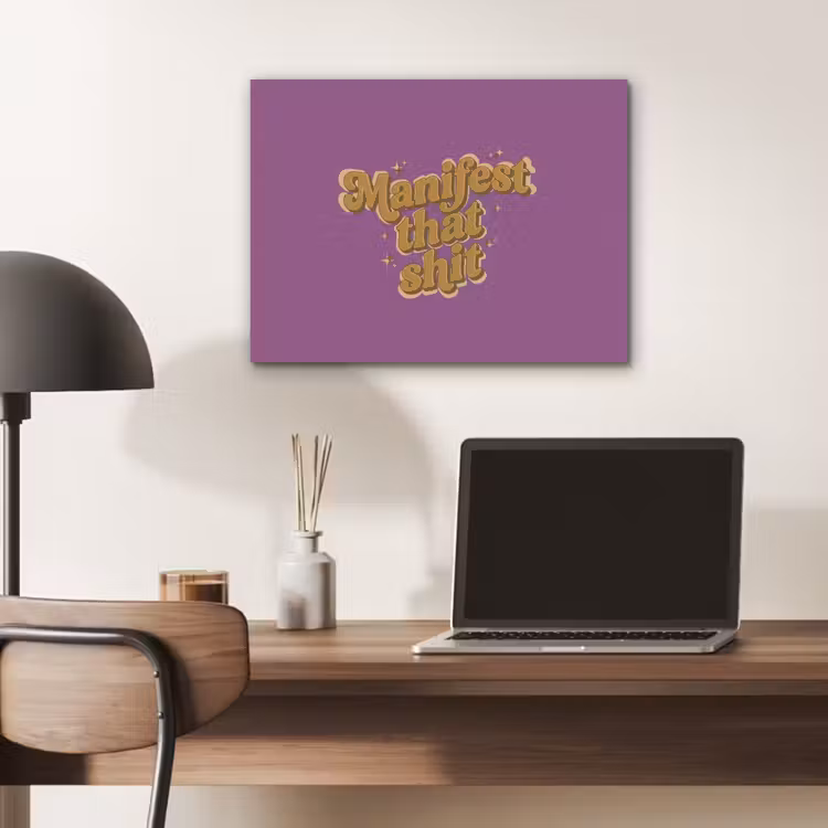 Manifest that shit - Paars - Glitter PET vilt klein -sfeer5