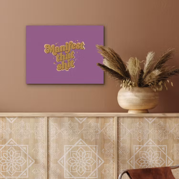 Manifest that shit - Paars - Glitter PET vilt klein -sfeer4