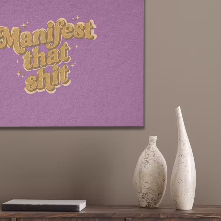 Manifest that shit - Paars - Glitter PET vilt klein -sfeer6_closeup