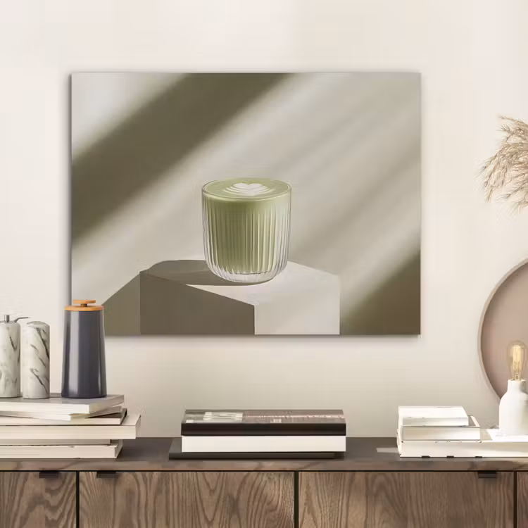 Matcha - Glas - Groen - Minimalistisch PET vilt klein -sfeer1