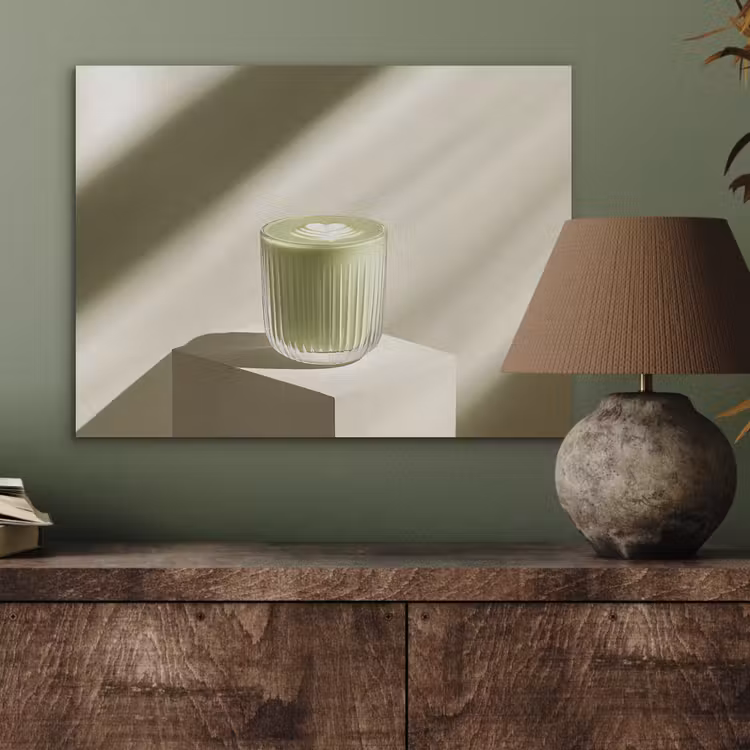 Matcha - Glas - Groen - Minimalistisch PET vilt klein -sfeer2