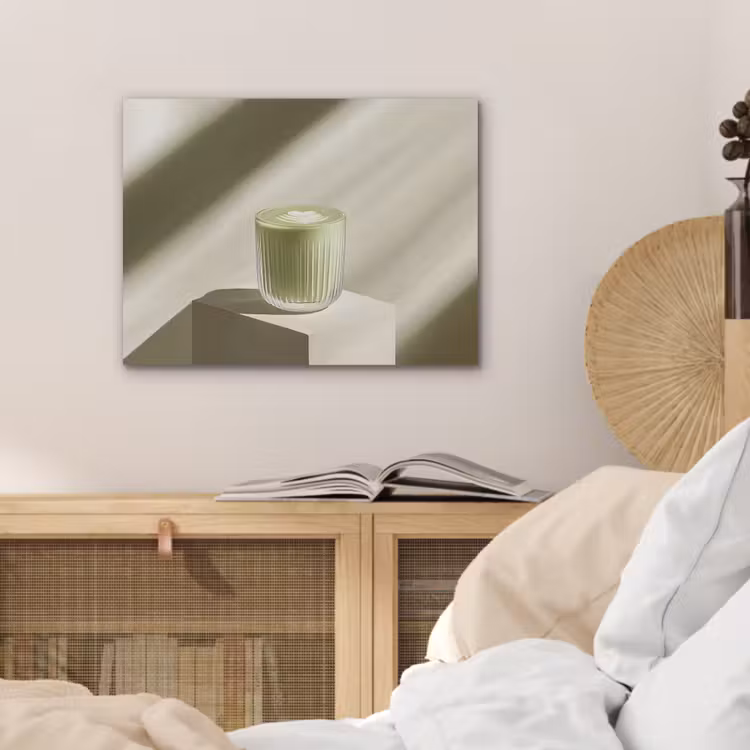 Matcha - Glas - Groen - Minimalistisch PET vilt klein -sfeer3
