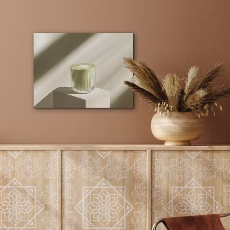 Matcha - Glas - Groen - Minimalistisch PET vilt klein -sfeer4