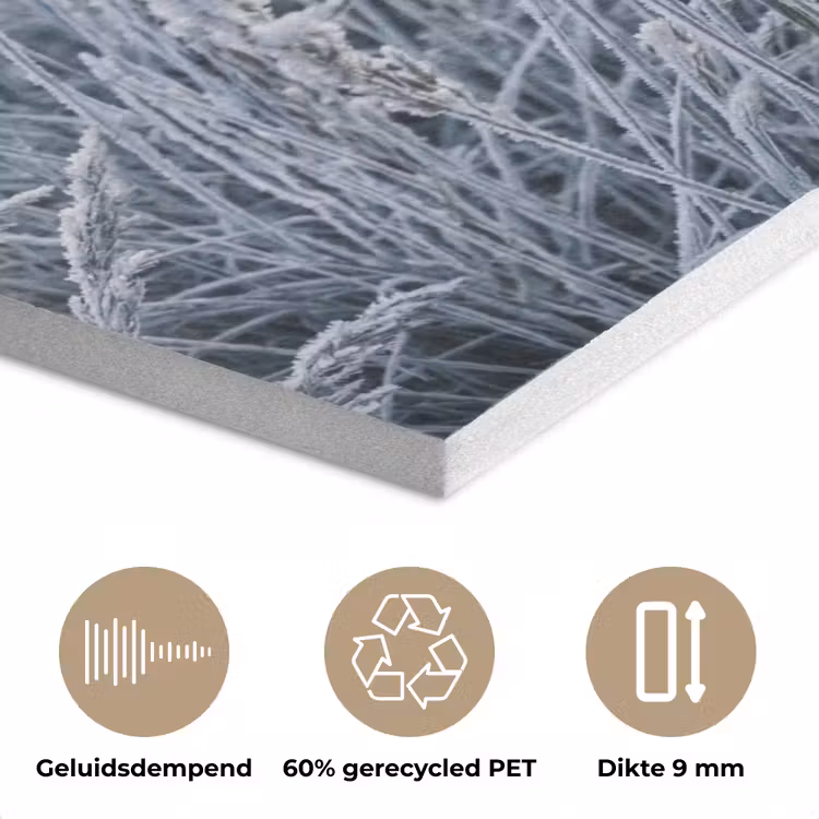 Rijp - Gras - Kristallen - Winter - Minimalistisch PET vilt klein -closeup_NL