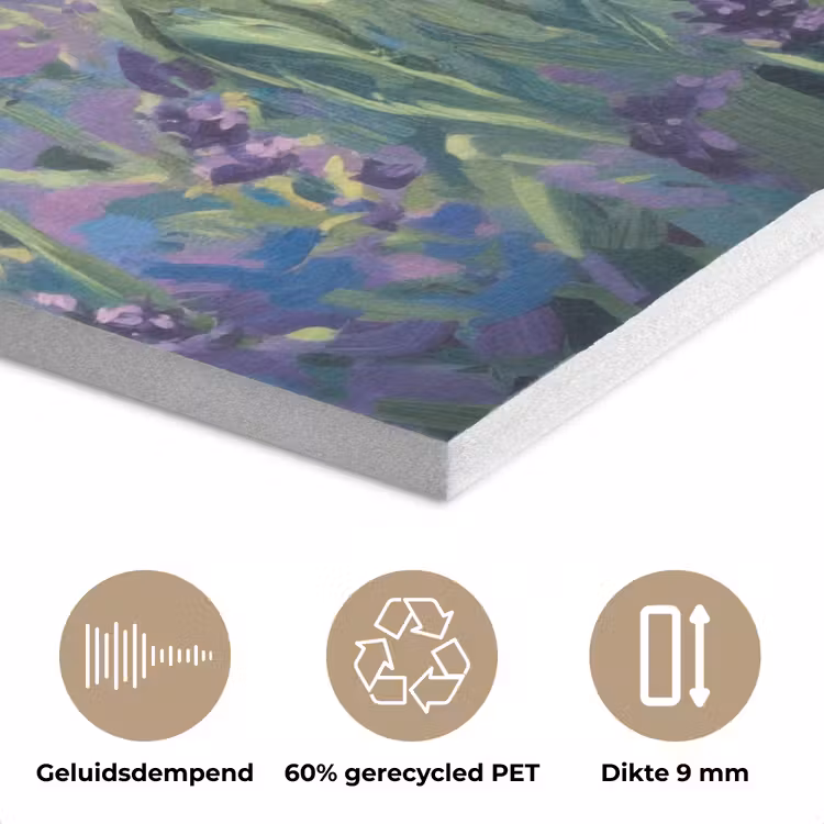 Weide - Bloemen - Kleurrijk PET vilt klein -closeup_NL
