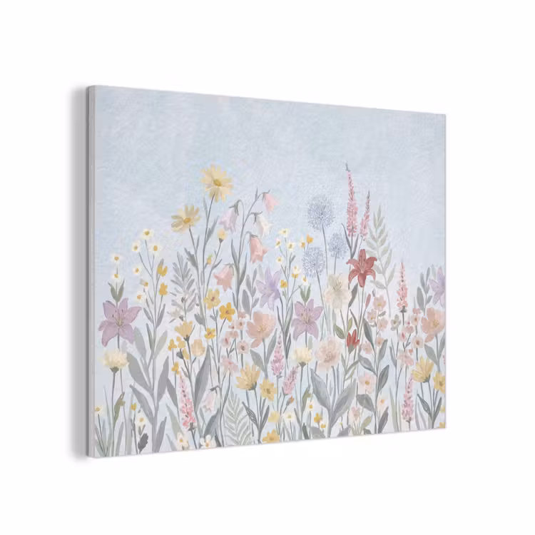 Weidebloemen - Illustratie - Kleurrijk PET vilt klein -3d