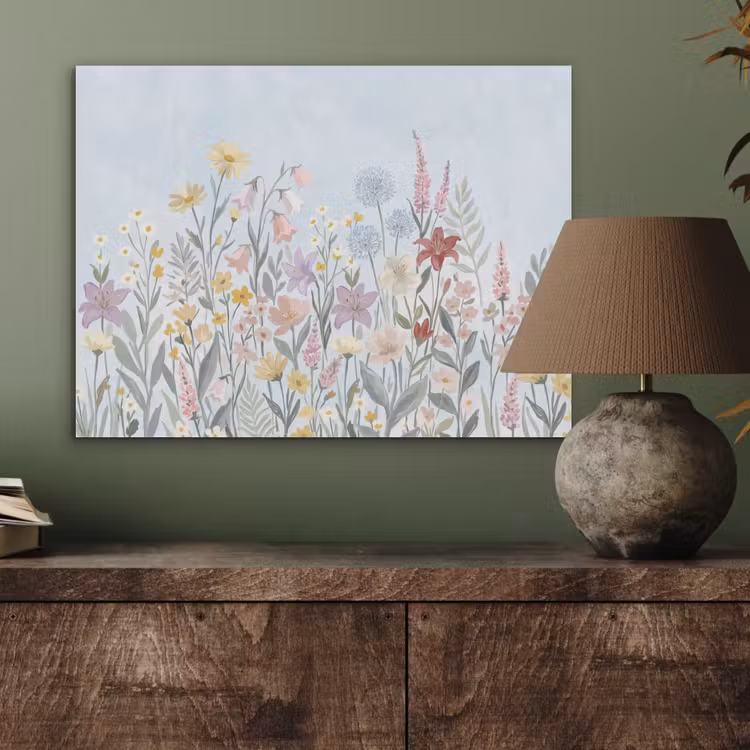 Weidebloemen - Illustratie - Kleurrijk PET vilt klein -sfeer2