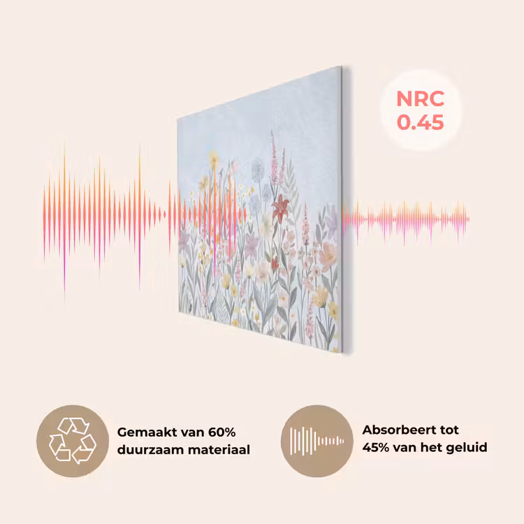 Weidebloemen - Illustratie - Kleurrijk PET vilt klein -USP_NL