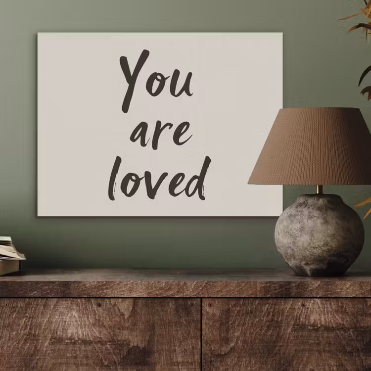 Minimalistisch - Beige - Love PET vilt klein -sfeer2