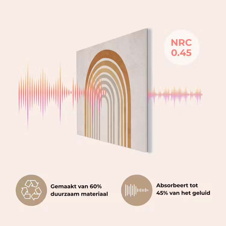 Minimalistisch - Boog - Lijnen - Beige PET vilt klein -USP_NL