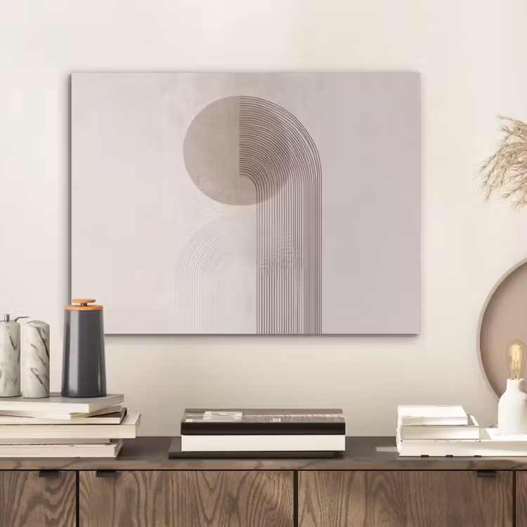 Minimalistisch - Cirkel - Lichtgrijs PET vilt klein -sfeer1