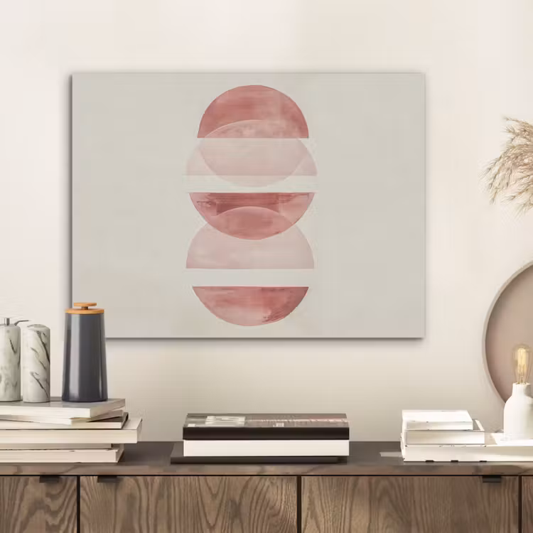 Minimalistisch - Cirkels - Roze PET vilt klein -sfeer1