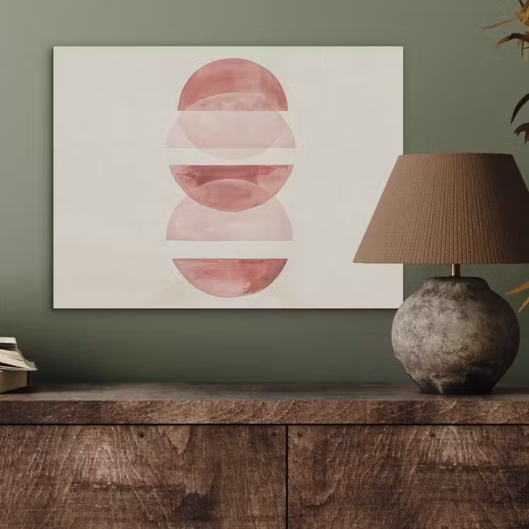 Minimalistisch - Cirkels - Roze PET vilt klein -sfeer2