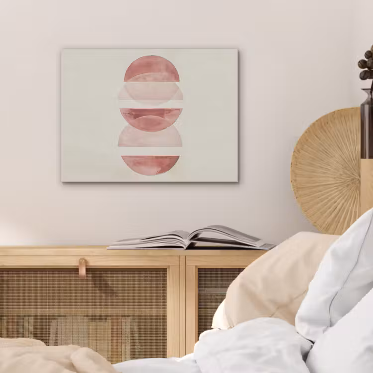 Minimalistisch - Cirkels - Roze PET vilt klein -sfeer3
