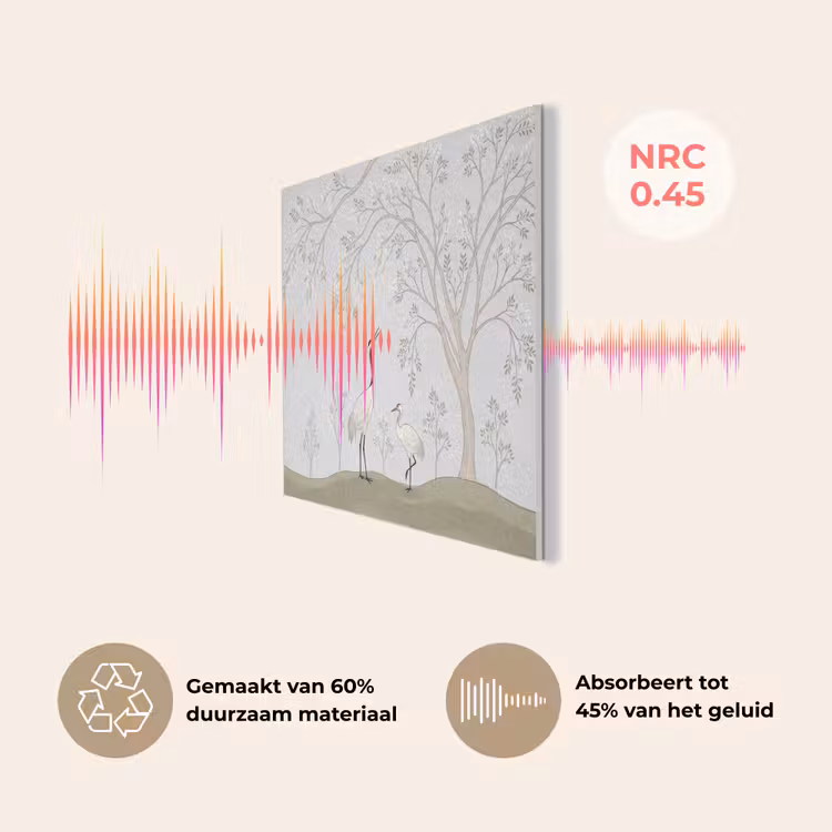 Minimalistisch - Kraanvogels - Blauw PET vilt klein -USP_NL