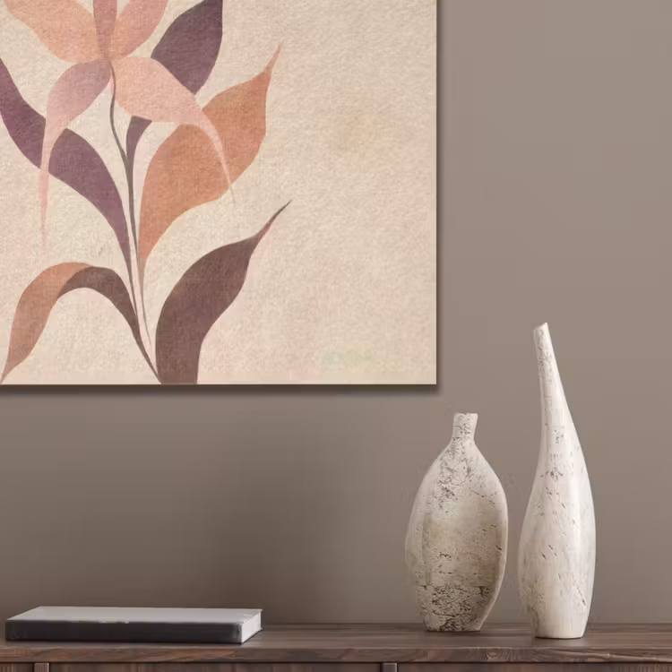 Minimalistisch - Bloem - Bladeren - Beige PET vilt klein -sfeer6_closeup