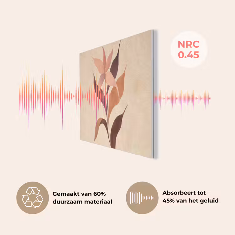Minimalistisch - Bloem - Bladeren - Beige PET vilt klein -USP_NL