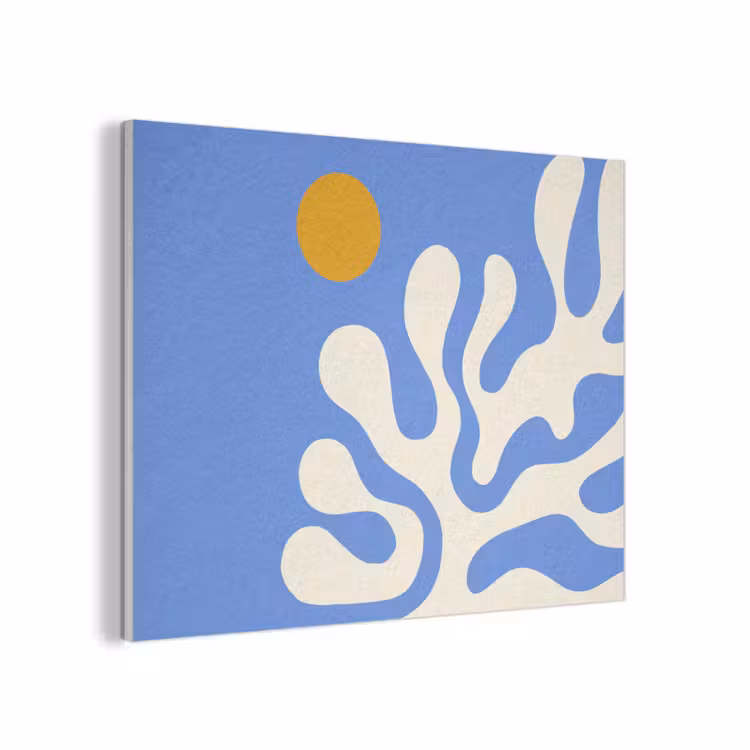 Minimalistisch - Organisch patroon - Blauw PET vilt klein -3d