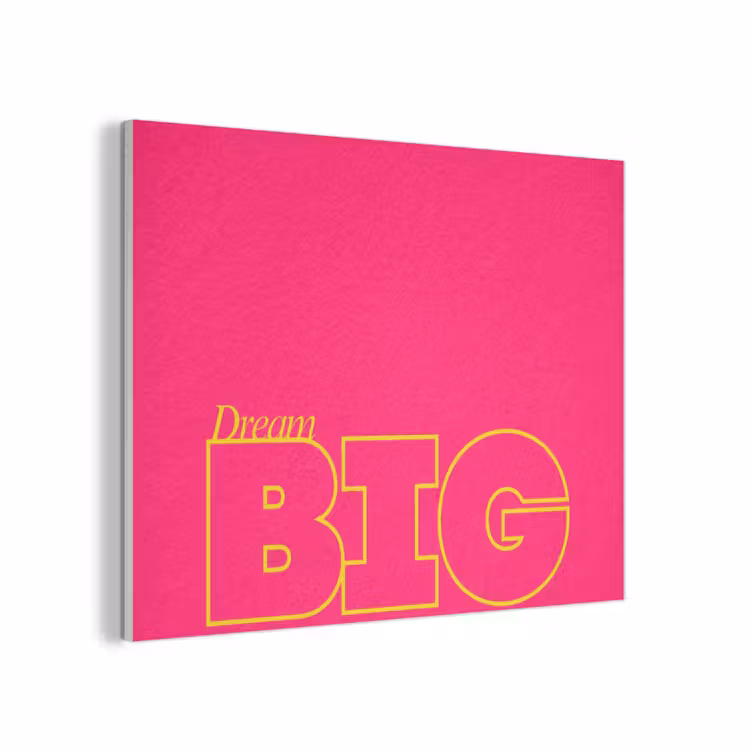 Minimalistisch - Roze - Dream big - Grafisch PET vilt klein -3d