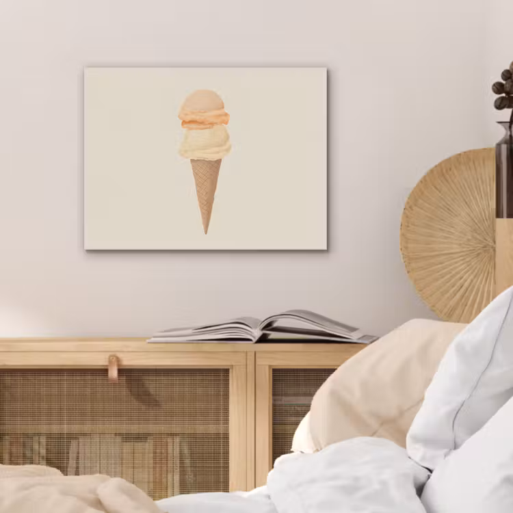 Minimalistisch - Schepijs - Hoorntje - Beige PET vilt klein -sfeer3