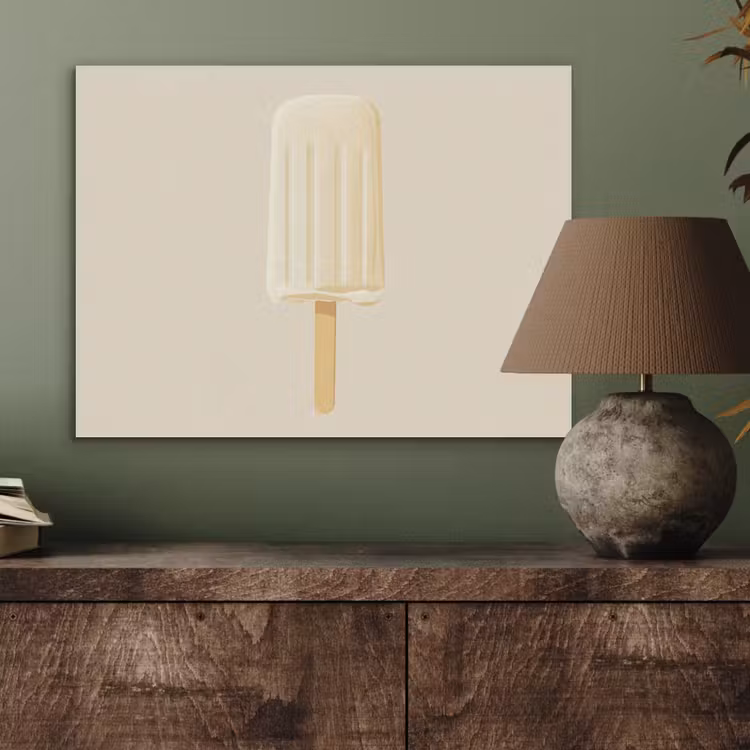 Minimalistisch - Waterijsje - Stokje - Beige PET vilt klein -sfeer2