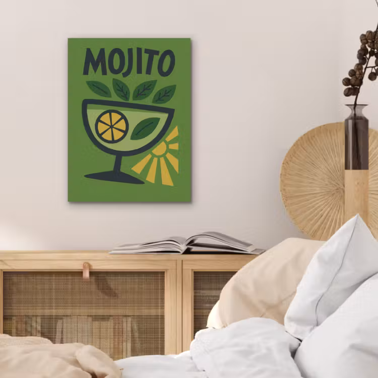 Mojito - Cocktail - Citroen - Groen PET vilt klein -sfeer3