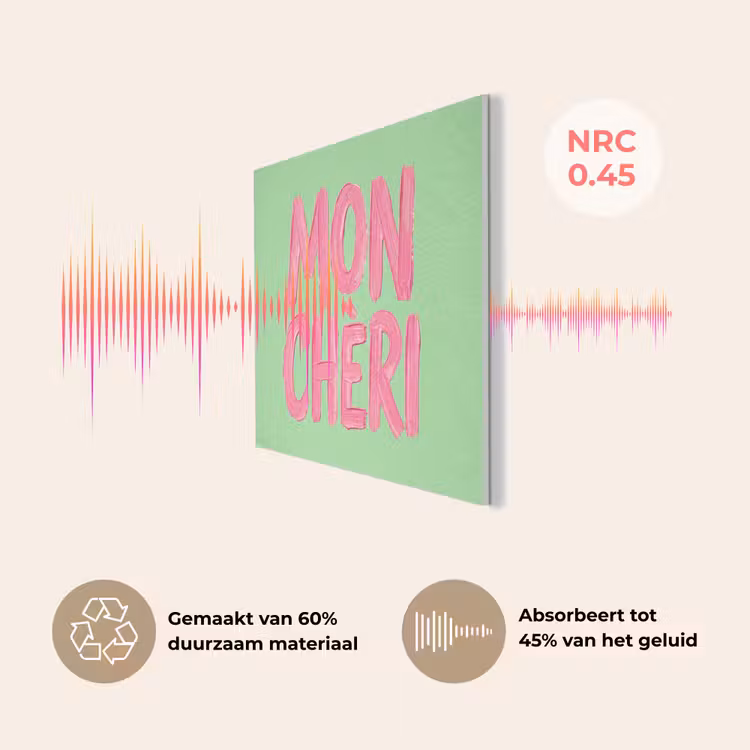 Mon cheri - Groen - Roze PET vilt klein -USP_NL