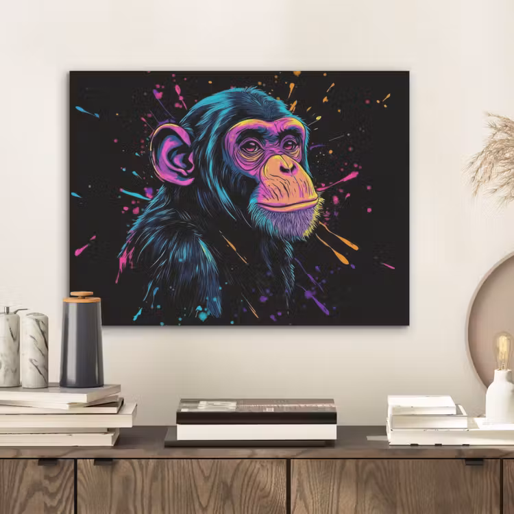 Aap - Verf - Neon - Kleur PET vilt klein -sfeer1