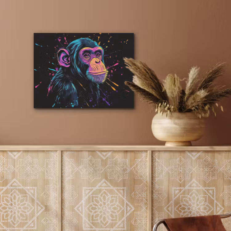 Aap - Verf - Neon - Kleur PET vilt klein -sfeer4