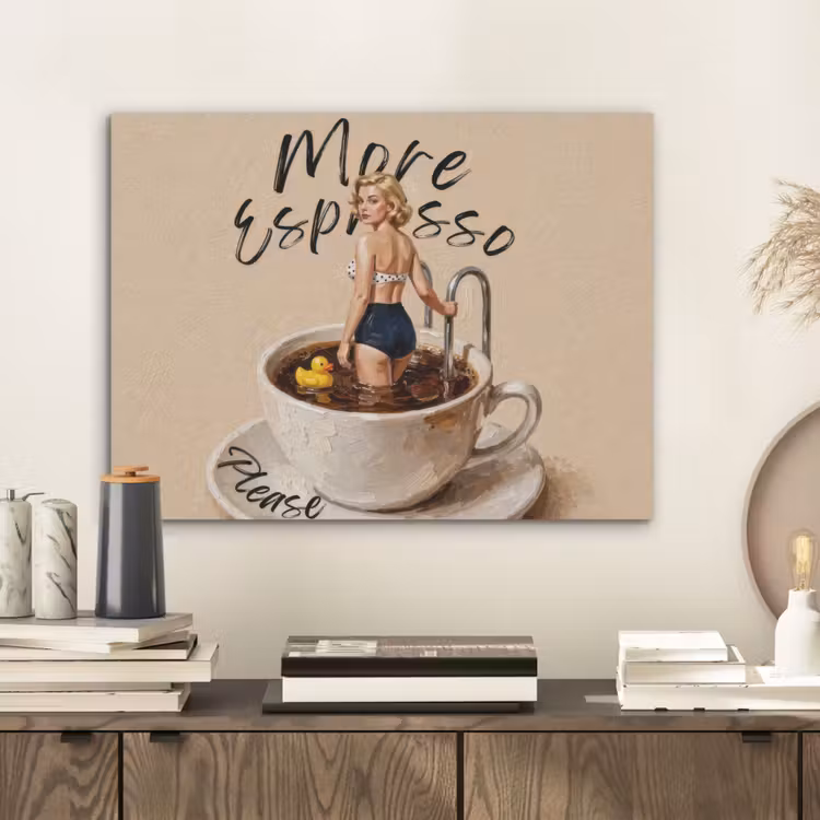 More espresso - Koffie - Eend PET vilt klein -sfeer1
