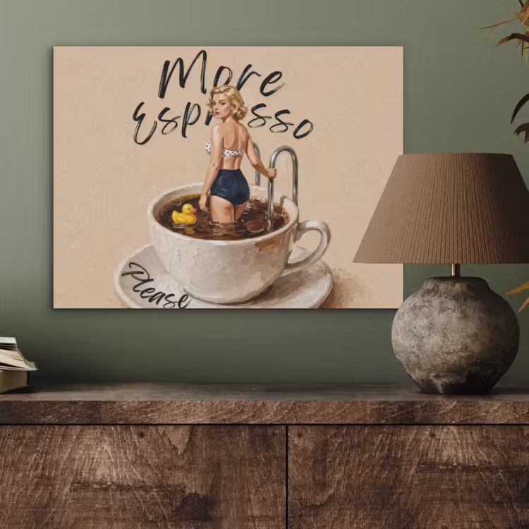 More espresso - Koffie - Eend PET vilt klein -sfeer2