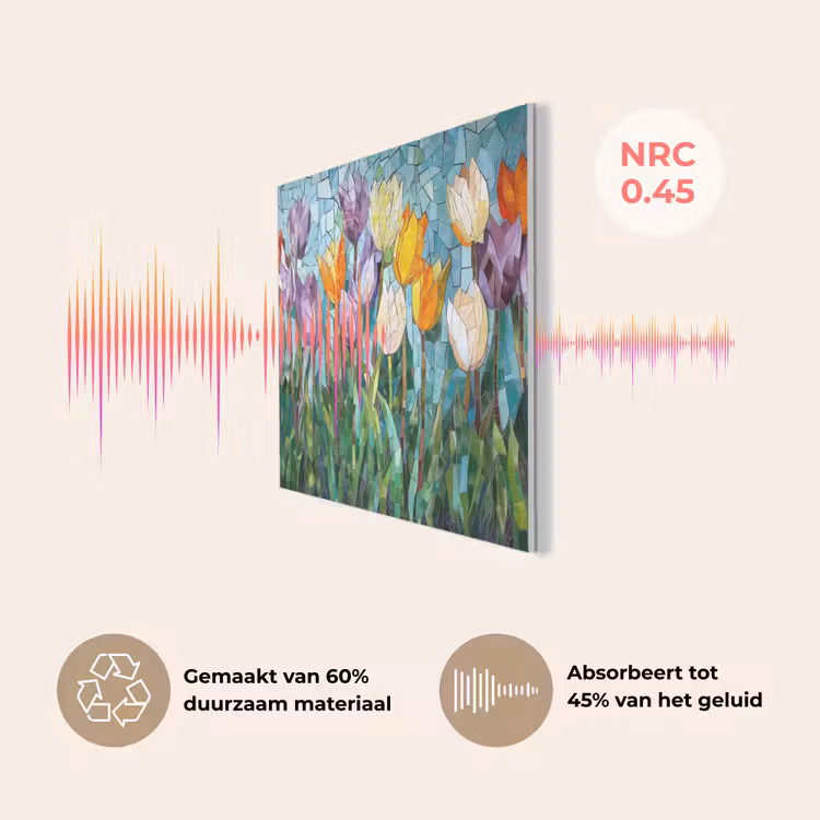 Mozaïek - Veld - Tulpen - Kleurrijk PET vilt klein -USP_NL