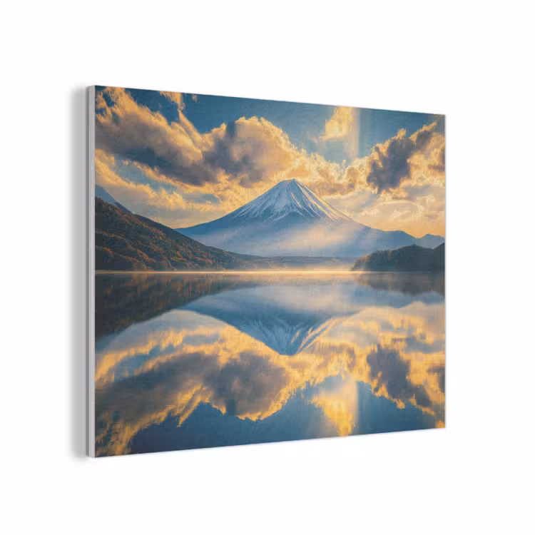Berg - Rivier - Zonsondergang PET vilt klein -3d